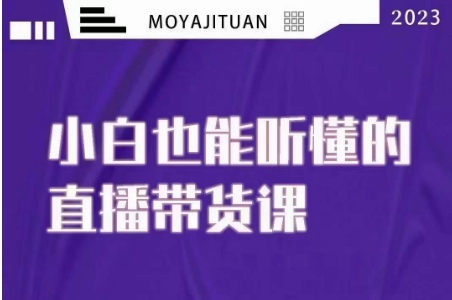 大威本威·能听懂的直播带货课，小白也能听懂，20节完整-牛课资源网